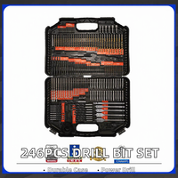 246 pièces ensemble de forets multifonctions pour bois métal béton-Kit d'outils à main électriques puissants pour pièces de réparation ensemble d'outils OEM