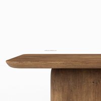 Ensemble de table à manger en chêne massif de style américain FERLY, 8 places, mobilier moderne pour la maison, l'hôtel, la villa, le restaurant, sur mesure