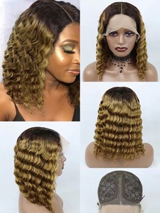 Parrucche per capelli umani in pizzo <span class=keywords><strong>T</strong></span> parrucche per capelli umani con <span class=keywords><strong>onda</strong></span> profonda 100% parrucche per capelli umani frontali in pizzo umano per colore 1b/30 - Product Image 6