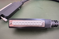 Câble d'extension blindé noir DB37 mâle-femelle, conducteur en cuivre pur, isolation PVC, pour connexion série RS232 informatique