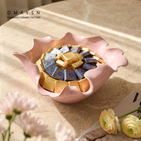 Assiette à fruits en céramique Omaysn, assiettes en forme de fruits en céramique, assiettes à fruits en porcelaine, style côtier minimaliste pour table à manger