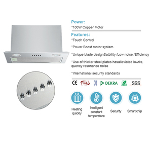 Campanas de cocina de lujo para el hogar Diseño moderno de moda Fácil de limpiar Características integradas <span class=keywords><strong>Extractor</strong></span> de humo con ventilación eléctrica - Product Image 2