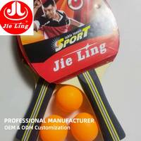 Racchetta da Ping Pong Jieling di Alta Qualità con Impugnature Orizzontali/Verticali/Penhold, Base in Legno di Pioppo a 6/7/5 Strati, Peso 200g