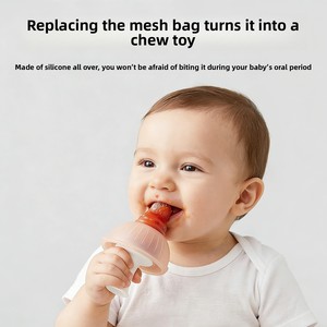 Precio al por mayor: Alimentador de frutas de silicona y PP de grado alimenticio, fabricado en Guangzhou, con diseño de dibujos animados, accesorio para bebés de 0 a 12 meses. - Product Image 5