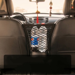 Barrière de voiture pour animaux de compagnie avec filet de sécurité automatique et sac de rangement – Protection de siège arrière pour animaux - Product Image 2