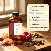 Aceite Aromático Premium de Cuero y Flor Roja para Difusor, Aroma Duradero, Aceite Esencial, OEM, ODM, Marca Privada