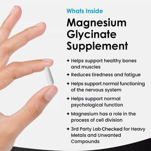 OEM Venta al por mayor Precio de etiqueta privada Calcio Magnesio Zinc Cápsulas Magnesio Glicinato Sin azúcar Suplementos de hierbas - Product Image 3