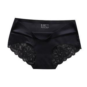 Nouvelles culottes pour femmes, <span class=keywords><strong>taille</strong></span> plus, <span class=keywords><strong>taille</strong></span> <span class=keywords><strong>basse</strong></span>, ultra-fines, en dentelle satinée, base en tissu, dentelle délicate, texture douce, respirantes - Product Image 5