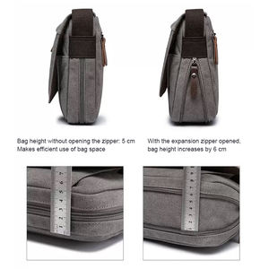 Bolso Bandolera de Lona Oem Odm 24x20x6cm, Ligero, Portátil, para Viajes, Trabajo, Aire Libre, para Hombres y Mujeres - Product Image 5