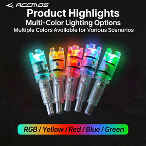Nocks de Flecha Iluminados Automáticamente de 6.2mm y 7.6mm para Arco, Puntas Brillantes para Flechas de Caza y Tiro, Accesorios de Arquería - Product Image 6
