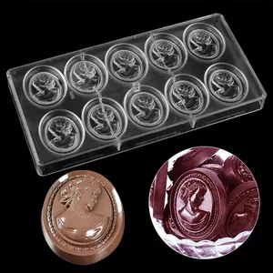 Individuelle 10-Hohlstellen-Kekskuchen-Kuchen-Bakerutensilien lebensmittelqualität transparente Kunststoff-3D-Blume-Schokoladeform