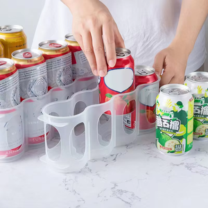 1pcs Eco-Friendly Stackable Plastic Kitchen Fridge Storage Box Beer Soda <b>Drink</b> Can & Bottle Organizer <b>Rack</b> Shelf for Home Use - Product Image 3