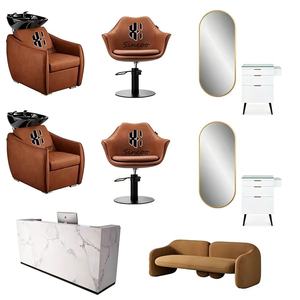 Chaise de barbier de style moderne sur mesure avec rotation à 360 degrés et hauteur réglable pour salon de coiffure - Product Image 3