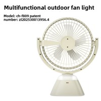 Nouveau ventilateur de bureau 2025, portable, pour l'extérieur, avec lumière nocturne, multifonction, recharge USB, affichage numérique, matériau ABS, 36V