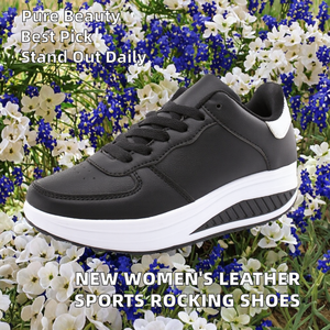 รองเท้ากีฬาเดินป่าสำหรับผู้หญิง รุ่นใหม่ปี 2024 สำหรับฤดูใบไม้ผลิและฤดูใบไม้ร่วง  วัสดุ PU ช่วยเพิ่มความสูง เหมาะสำหรับนักเรียน - Product Image 2