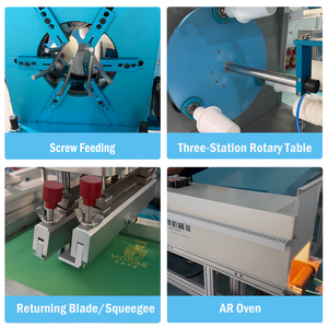 เครื่องพิมพ์สกรีนพลาสติกแบบอัตโนมัติเต็มรูปแบบ ป้อนแบบเกลียวความเร็วสูง สำหรับพิมพ์ 1 สี - Product Image 2