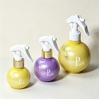 Flacon pulvérisateur en forme de boule 100ml 150ml 350ml en plastique PET rechargeable pour parfum, couleur personnalisée, avec bouchon à vis et pulvérisateur à gâchette