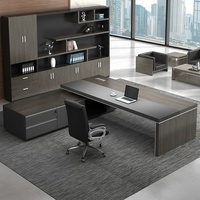 Muebles de Oficina Profesionales de Madera de China, Escritorio Ejecutivo en Forma de L, Escritorio para CEO, Director o Jefe