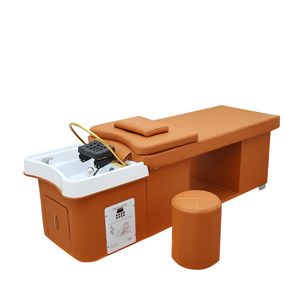 Lit de lavage de luxe pour salon avec chauffage à circulation d'eau et vapeur, station de lavage capillaire confortable pour salon de beauté - Product Image 1