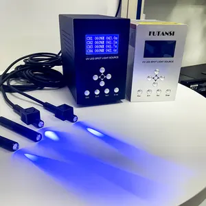 Futansi Lente 2mm 5W Alta Potência 365nm 385nm LED Spot Cura Fonte de Luz para Cura adesiva UV