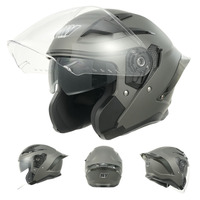 Casque de collision modulaire ABS bleu populaire pour adultes demi-visage ouvert garde-tête de moto directement de l'usine