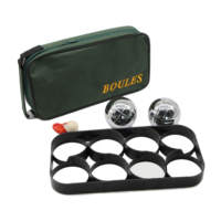 Ensemble de 8 boules de pétanque en acier chromé, boules de bocce en métal avec sac de transport, jeu de pelote à balle pour l'extérieur