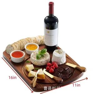 Wooden Cheese Tray Square Steak Pizza Platter Home Fruit Dessert Serving Tray Ready To Eat Food Elegant Design - Product Image 4
