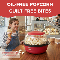 Machine à Popcorn Style Tasse 800W Qualité Cinéma Unité de Comptage Intégrée