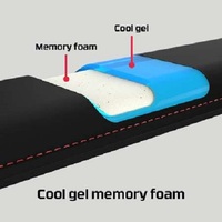 Clavier ergonomique en mousse à mémoire de forme et tapis de souris de jeu sans fil avec repose-poignets et support de bras