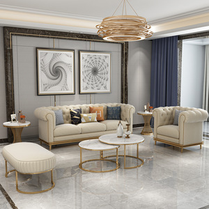 Sofá de esquina seccional contemporáneo de lujo, muebles con patas de Metal dorado para sala de estar - Product Image 3