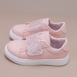 <span class=keywords><strong>Zapatillas</strong></span> de deporte informales de suelo suave ecológicas a la moda de verano para niñas, nuevos mocasines de lentejuelas rosas, zapatos de tabla - Product Image 3