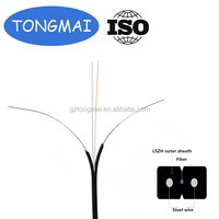 Cable de Fibra Óptica Monomodo para Interiores, Tipo Arco, 1 Núcleo, GJXH FTTH, con Cubierta de LSZH o PVC, Venta al Por Mayor
