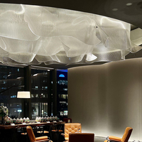 Lustre moderne en acrylique LED personnalisé de luxe pour le hall d'hôtel et la décoration intérieure