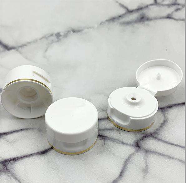 ฝาปิดขอบสีขาว + สีเงินสีขาวขุ่น