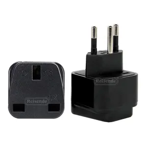 Baru 3pin Brasil AC Steker Listrik UK/US/EU Ke Brasil Brasil Brasil Soket Travel Power Adapter Plug 3Pin Converter Plug