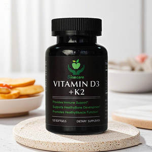 OEM علامة خاصة كبسولات فيتامين D3K2 <span class=keywords><strong>D3</strong></span> 5000iu K2 120mcg Multivitamun للمناعة 60 عدد - Product Image 2
