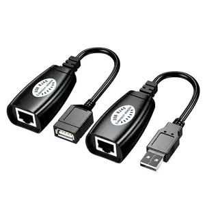 Farsince ชุดอุปกรณ์ต่อพ่วง USB RJ45,ตัวต่อสาย USB 2สำหรับสาย Lan <span class=keywords><strong>Cat6</strong></span> Cat5 - Product Image 1