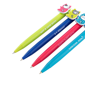 <span class=keywords><strong>M</strong></span> & <span class=keywords><strong>G</strong></span> così tanti gatti penna a sfera retrattile 0.7mm inchiostro blu simpatico gatto Clip penna a sfera penna a sfera in plastica all'ingrosso - Product Image 1