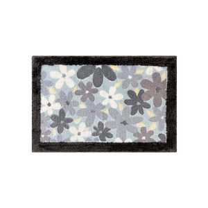 Alfombra de Baño Rectangular de Microfibra Floral con Borde Rosa, Absorbente, Antideslizante, para Uso Doméstico, Entrada o Dormitorio - Product Image 3