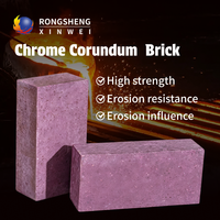 Nouvelle conception de brique réfractaire en corindon chromé résistante aux chocs thermiques, brique réfractaire en corindon chromé pour l'industrie métallurgique