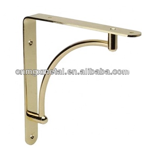 Tùy chỉnh dập màu vàng mạ thép nhẹ tường kệ <span class=keywords><strong>Bracket</strong></span> - Product Image 2