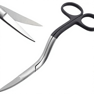 Hot Selling Premium All Black 10 Inch Stainless Steel Embroidery Tailor <b>Scissors</b> Zinc Alloy Handles Fabric Leather Custom - Product Image 2
