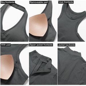 Ensemble de Yoga et Fitness pour Femmes - Tenue de Sport Taille Haute avec Leggings et Haut SQ7725 - Product Image 5