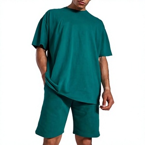 Conjunto de Camiseta y Pantalones Cortos de Poliéster Extra Grande para Hombre, Personalizado, Resistente, Ecológico, Informal de Verano, Fabricante OEM - Product Image 5