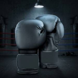 Gants d'entraînement de boxe professionnels en cuir, à doigts entiers, avec fermeture Velcro pour adultes - Product Image 3