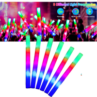 Bâton lumineux en mousse LED RGB personnalisé et fait main pour mariages, cheerleading, concerts, Noël, Nouvel An, anniversaires