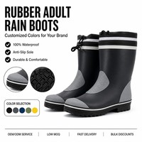 Bottes de pluie unisexes mi-mollet en PVC, imperméables, coupe-vent, antidérapantes, semelle en caoutchouc, chaussures de pluie avec logo personnalisé pour toutes les saisons, utilisation en extérieur