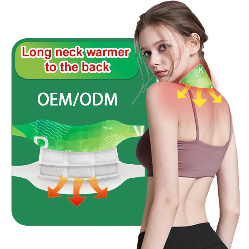 Free Sample Herbal Neck Warmer Patch Heating Neck Pad Immediately Heat Pad for Relieve neck and shoulder pain