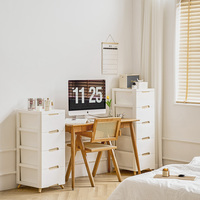 Tiroirs en plastique à 5 niveaux, armoire de rangement pour commode, empilable, multifonction, tour de rangement pour vêtements d'enfants, organisateur de vêtements