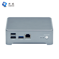OEM ODM Intel X86 J1900 J4125 4 LAN RJ45 VGA Pfsense Firewall PC Server Tanpa Kipas Mini PC